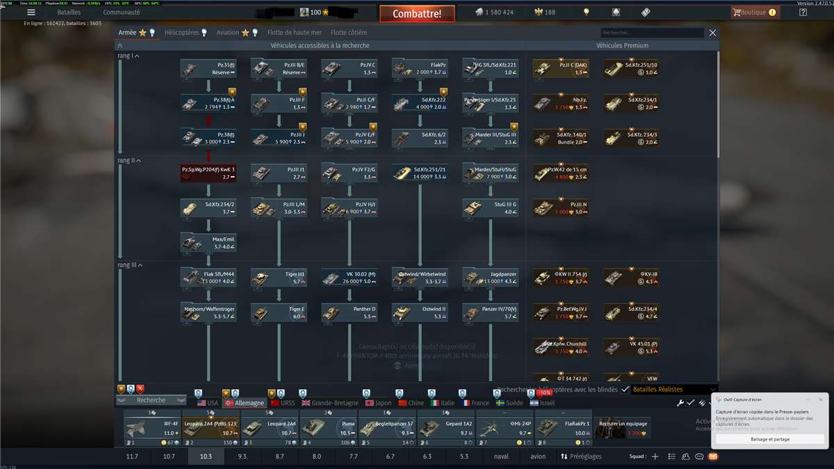 war thunder personal account.